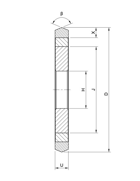 Winkelförmige Diamantschleifscheibe 1E1 / 1EE1 – Künstlerische Glasbearbeitung und Präzisionsfacettierung