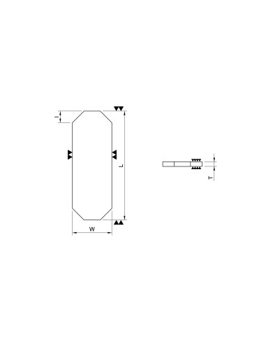 Chamfered Sapphire & Ruby Rectangular Crystals – Precision Optics & Medical Use