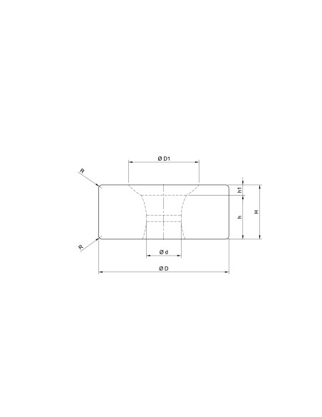 Pierre en saphir avec trou olivé – Élément de palier de précision