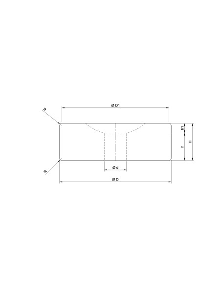 Pierre en saphir avec trou cylindrique – Élément de palier de précision