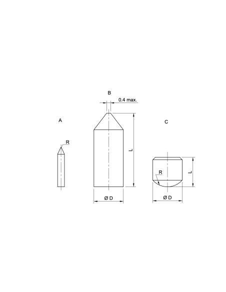 Pointe de contact en saphir – Sonde de mesure de précision
